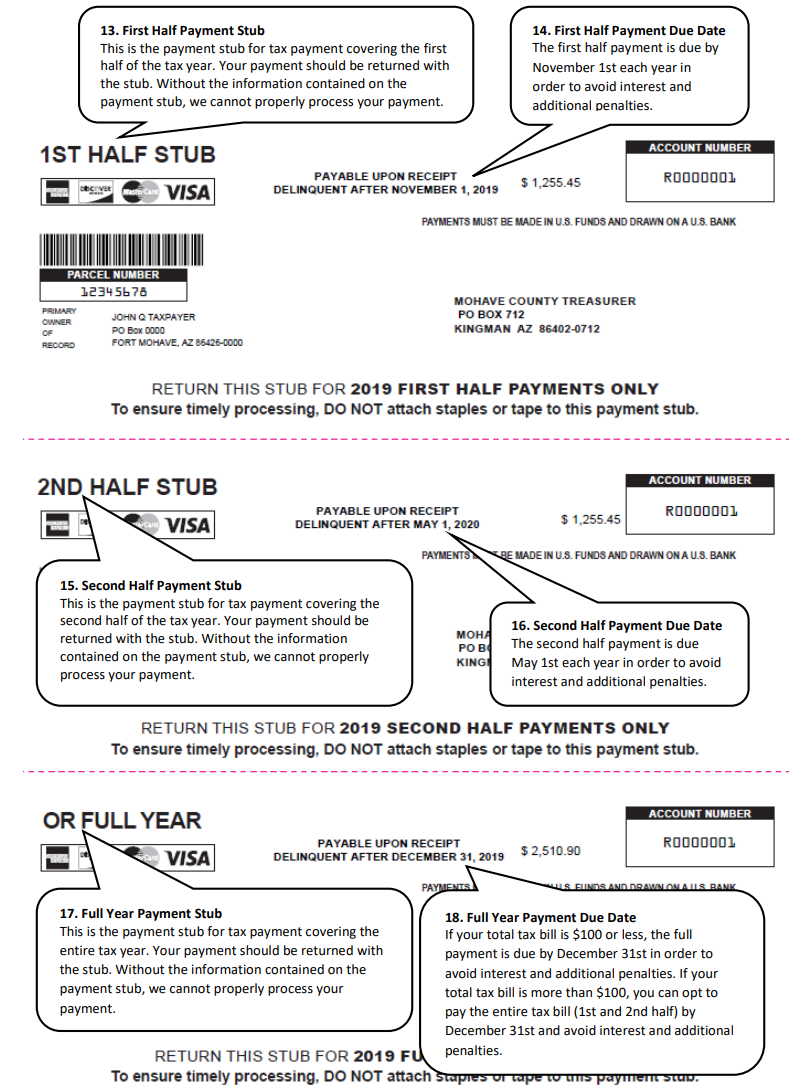 Tax statement back