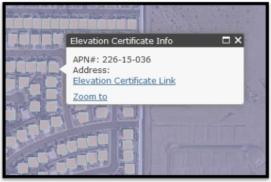 parcel map with elevation certificate info