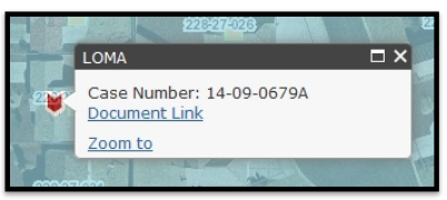 parcel map with LOMA information