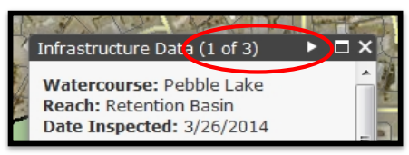 infrastructure data window with years available circled