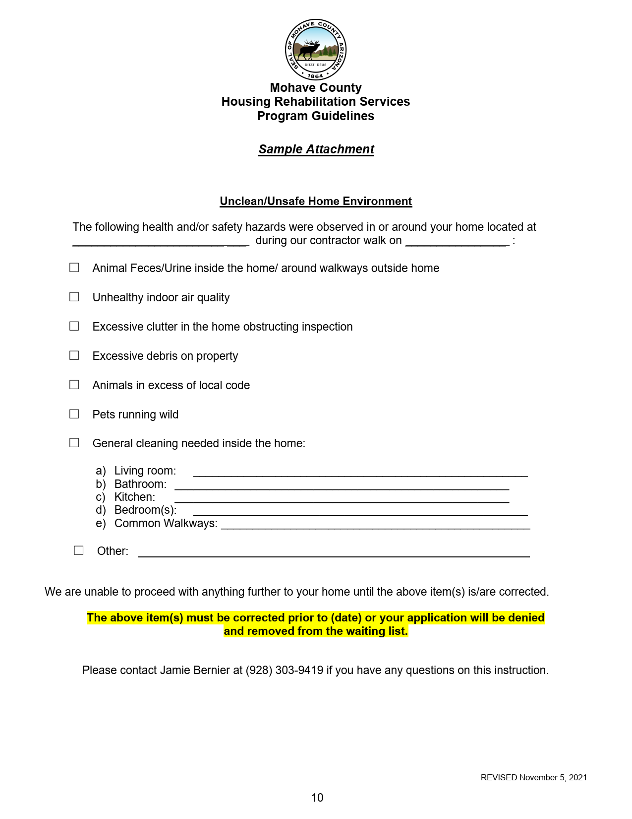 sample attachment form