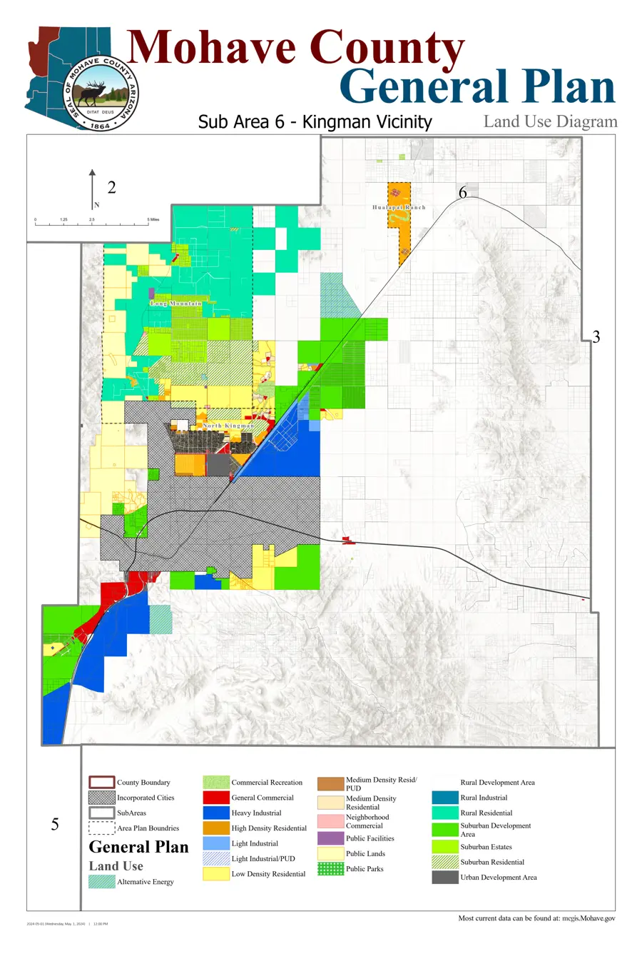 Sub Area 6 Kingman Vicinity map