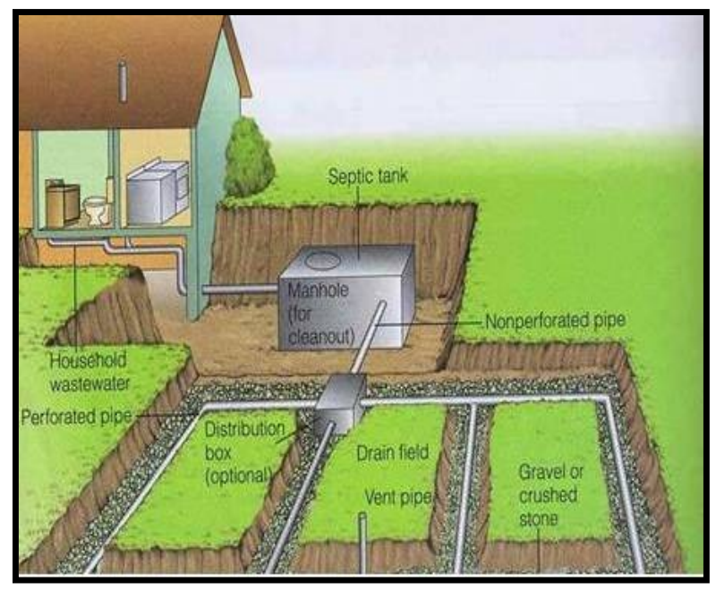 septic drain field diagram