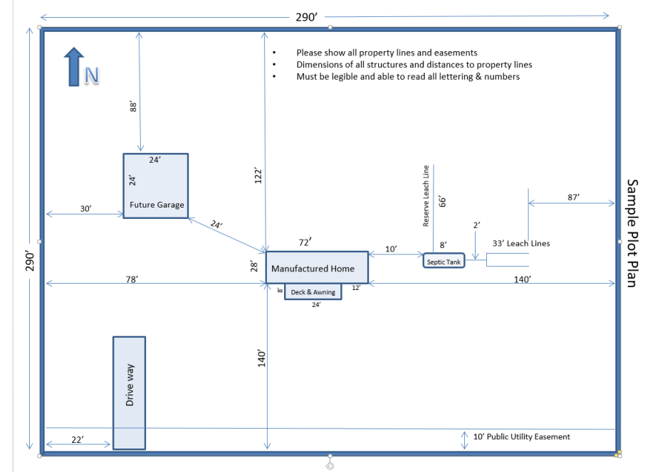 sample plot plan blueprint