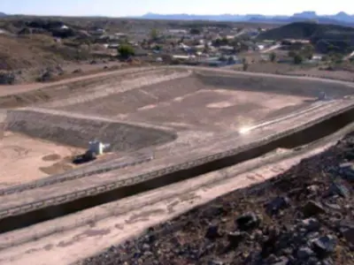 basin being constructed
