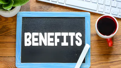 Sign with benefits written on it