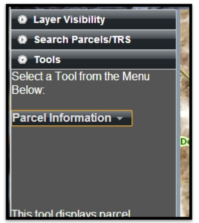 parcel information dropdown